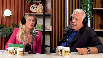 Giovanna Ewbank e Antonio Fagundes durante entrevista do ator ao podcast - Foto: Reprodução/Youtube