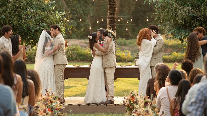 Casamento triplo agita o último capítulo de Pantanal - Foto: Globo / Estevam Avellar