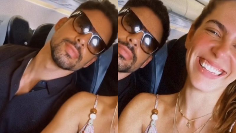 Cauã Reymond é trollado pela mulher, Mariana Goldfarb, em vídeo - Reprodução/Instagram