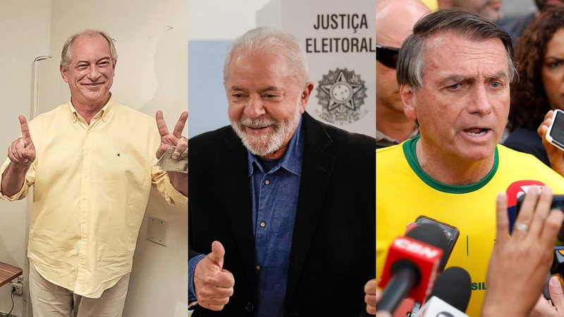 Ciro Gomes, Lula e Jair Bolsonaro votam neste domingo, 2 - Foto: Getty Images/Reprodução/Instagram