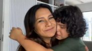 Dira Paes com o filho, Martim - Foto: Reprodução / Globo