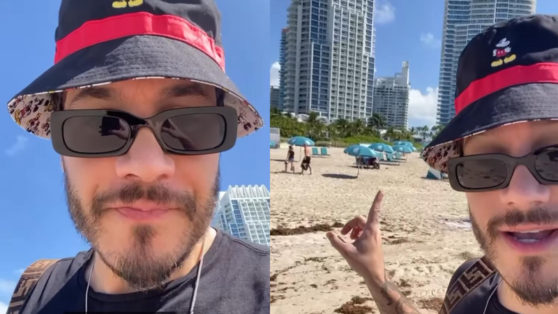 Eliezer fica indignado com preço de barraca na praia - Foto: Reprodução / Instagram