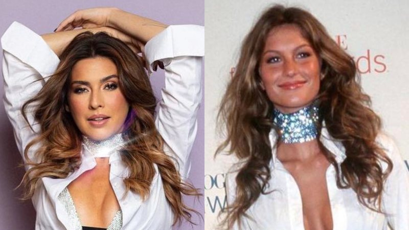 Fernanda Paes Leme homenageia Gisele Bündchen com look para festa dos anos 2000 - Reprodução/Instagram/Lucas Mennezes