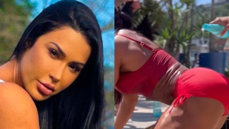 Gracyanne Barbosa chama a atenção com vídeo molhando o bumbum - Reprodução/Instagram