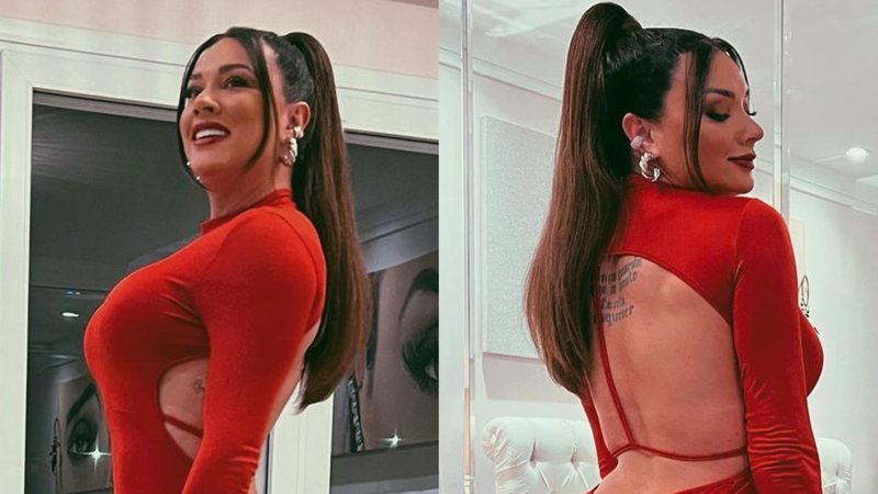 Juju Salimeni arrasa com vestido vermelho colado - Reprodução/Instagram