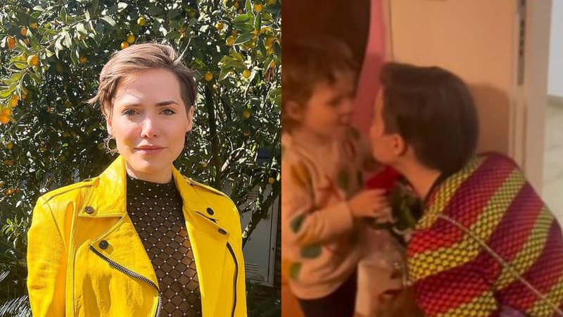 Letícia Colin se derrete ao ganhar flores do filho Uri - Reprodução/Instagram