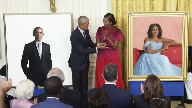 Barack Obama e Michelle Obama revelam seus retratos oficiais na Casa Branca - Foto: Getty Images