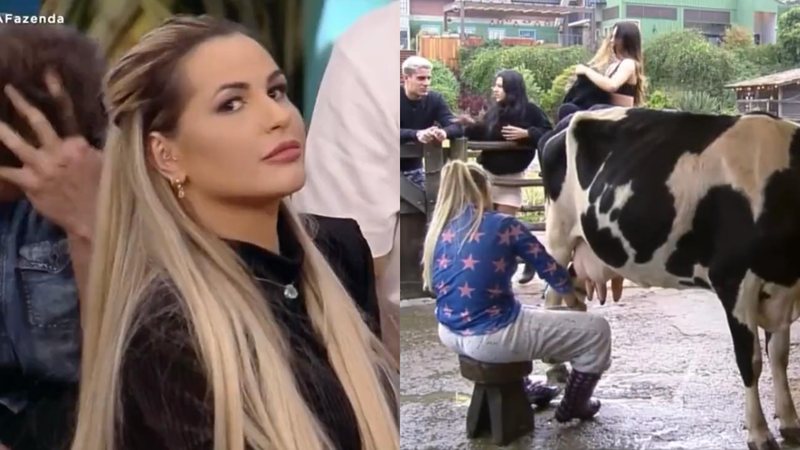 Deolane batiza vaca com nome de rival - Reprodução/Record TV