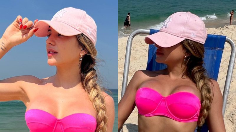 Gabi Martins exibe corpão de biquíni rosa em praia do Rio - Reprodução/Instagram