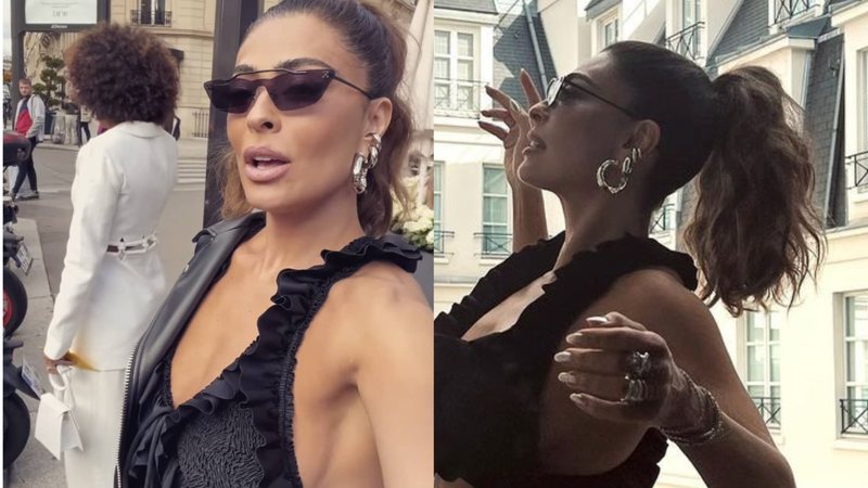 Juliana Paes arrasa em Paris com vestido todo aberto - Reprodução/Instagram