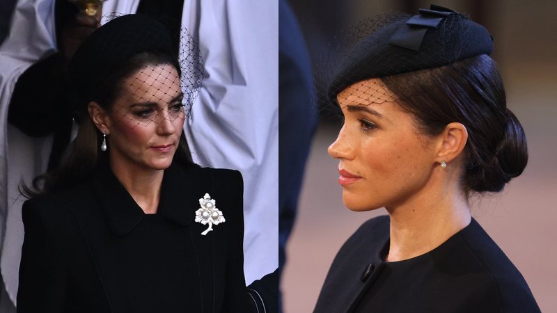 Meghan Markle e Kate Middleton fazem homenagem para a rainha Elizabeth II com joias especiais; entenda - Getty Images