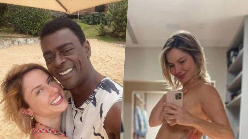 Namorada do cantor Seu Jorge choca ao fazer topless em clique raro com seu barrigão de grávida - Foto/Instagram