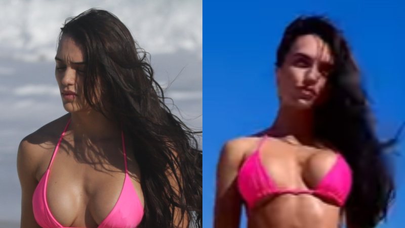 Rafa Kalimann mostra curvas perfeitas de biquíni pink em praia do Rio - Delson Silva/Ag News/Instagram