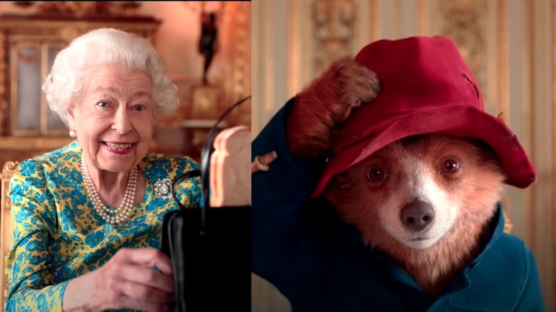 O personagem de filme Paddington prestou homenagem para a falecida rainha Elizabeth II - Foto: Reprodução / YouTube