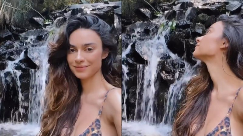 Thaila Ayala aposta em biquíni fininho para curtir banho de cachoeira - Reprodução/Instagram