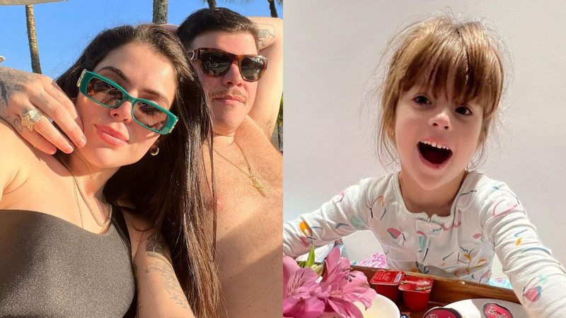 Thaís Vasconcellos e Ferrugem fazem surpresa especial para o aniversário da filha - Reprodução/Instagram