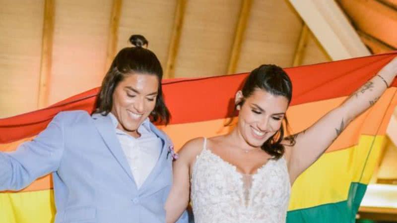 Nadadora Ana Marcela Cunha se casou com Juliana Melhem dia 31 de março e aproveita para mostrar detalhes da cerimônia - Foto: Reprodução / Instagram / João Gonzalez