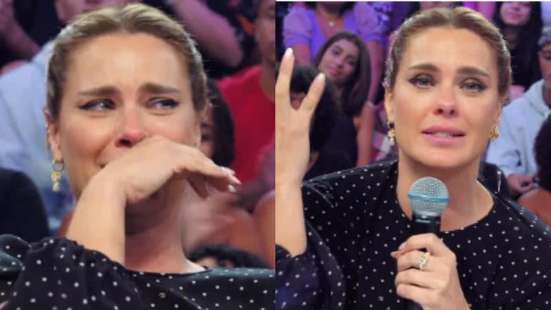 Carolina Dieckmann fica surpresa com homenagem do marido e dos filhos - Reprodução/Globo