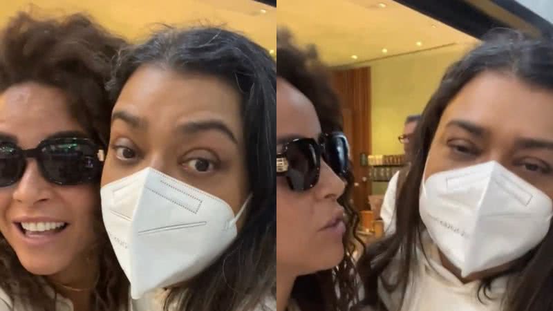 Domitila Barros e Preta Gil protagonizaram encontro cheio de alegria - Reprodução: Instagram