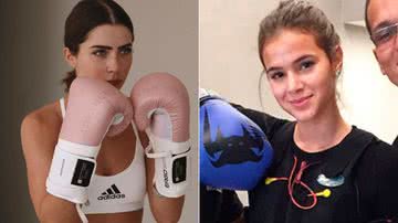 Montagem de fotos de Jade Picon e Bruna Marquezine treinando boxe - Foto: Reprodução/Instagram