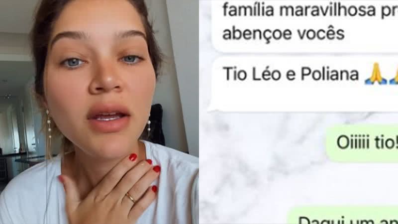 Lyandra Costa exibe print de conversa com o tio Leonardo - Foto: Reprodução / Instagram