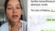 Lyandra Costa exibe print de conversa com o tio Leonardo - Foto: Reprodução / Instagram