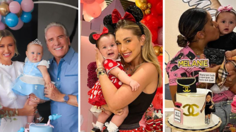 Famosos capricharam nas celebrações de 'mesversário' dos filhos - Reprodução/Instagram