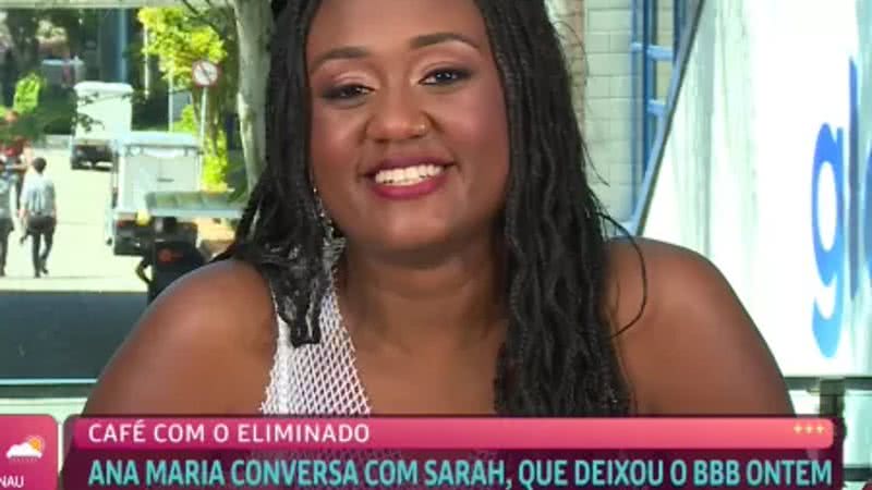 Sarah Aline fala sobre 'eu te amo' para Alface - Foto: reprodução/Globo