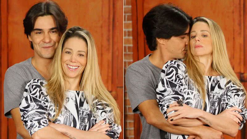 Montagem de fotos do ator André Gonçalves e sua ex-mulher, a atriz Dani Winits - Foto: Reprodução/Globo