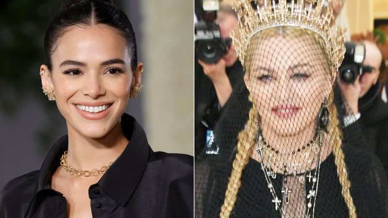 Montagem de fotos de Bruna Marquezine e Madonna; celebridades fazem aniversário em agosto - Foto: Getty Images