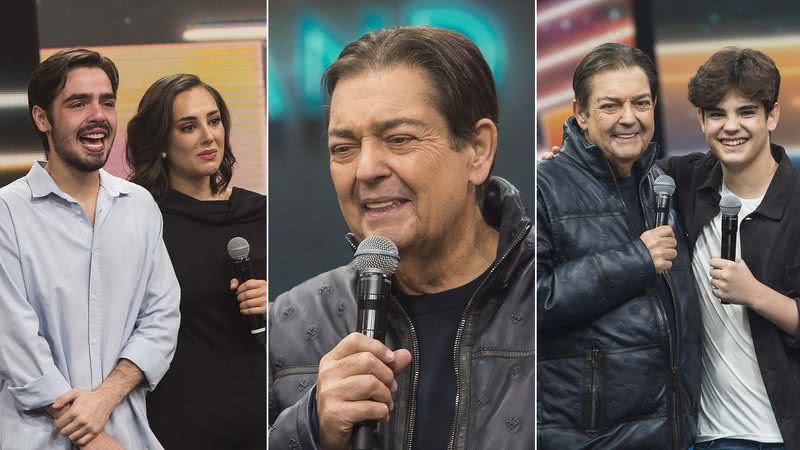 Faustão reúne os três filhos em sua despedida da Band - Fotos: Renato Pizzutto/Band