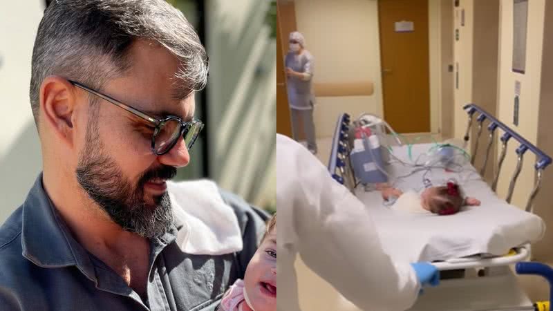 Esposa de Juliano Cazarré vai com a filha ao hospital - Reprodução/Instagram