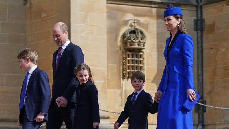 Kate Middleton e William com os filhos - Foto: Getty Images