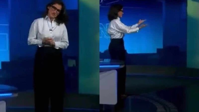 Renata Vasconcellos se confunde no 'Jornal Nacional' - Reprodução/Globo