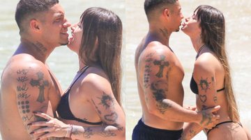 Filipe Ret e a Agatha Sá curtem clima de romance na praia - Foto: Fabricio Pioyani/AgNews