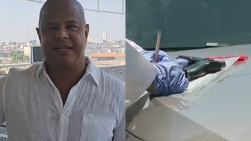 Arma teria sido encontrada no carro de Marcelinho Carioca - Reprodução/Record/Balanço Geral/Instagram