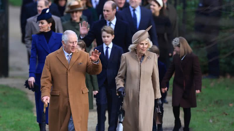 Família real britânica se reúne em evento religioso de Natal - Foto: Getty Images