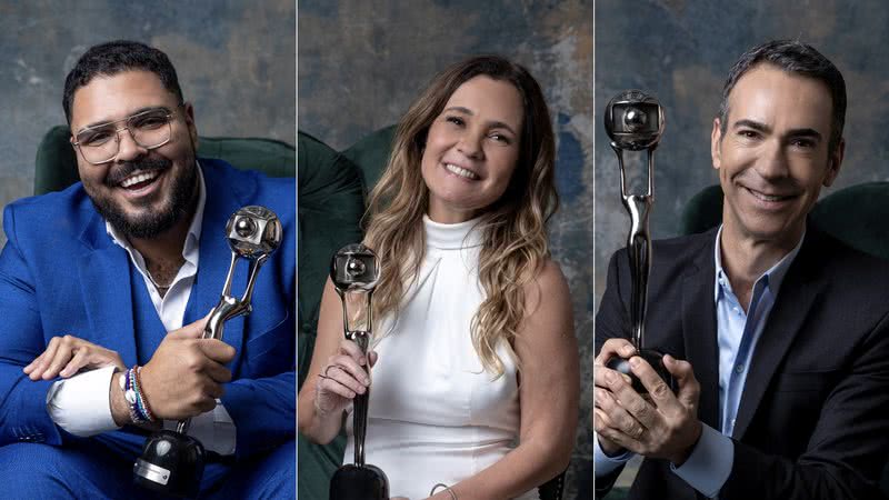 Paulo Vieira, Adriana Esteves e Cesar Tralli - Fotos: Globo/ João Cotta (@joaocotta_photos)