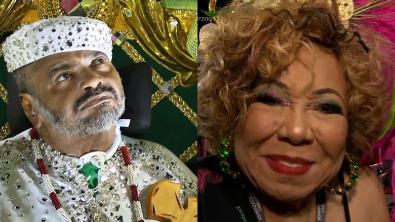 Cantora Alcione marca presença em desfile da Império Serrano, que homenageia grande ídolo da música brasileira, Arlindo Cruz - Foto: Reprodução / AgNews / Globo