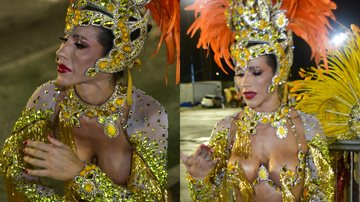 Ana Paula Minerato chora com perrengue antes do desfile no Anhembi - Leo Franco/AgNews