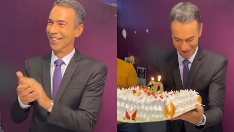 Cesar Tralli ganha festa surpresa ao completar 30 anos de TV Globo: "Gratidão" - Reprodução/Instagram