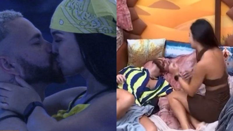 Personal Trainer Larissa Santos e youtuber Fred deixam internautas malucos com cena quente dentro do BBB23 - Foto: Reprodução / Twitter