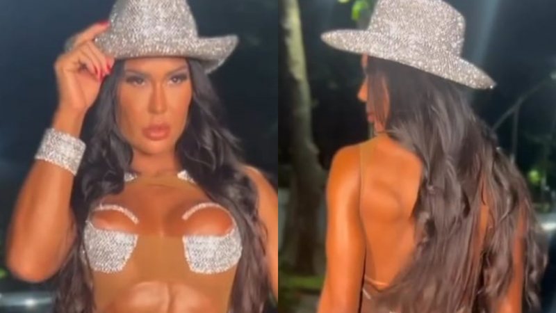 Gracyanne Barbosa exibe bumbum perfeito ao surgir com look minúsculo - Reprodução/Instagram