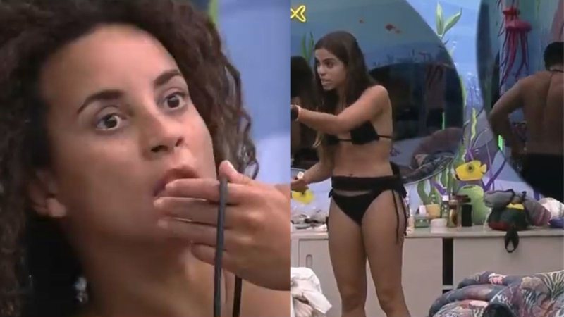 Gustavo e Key discutem com Domitila durante a manhã no BBB 23 - Reprodução/Globo