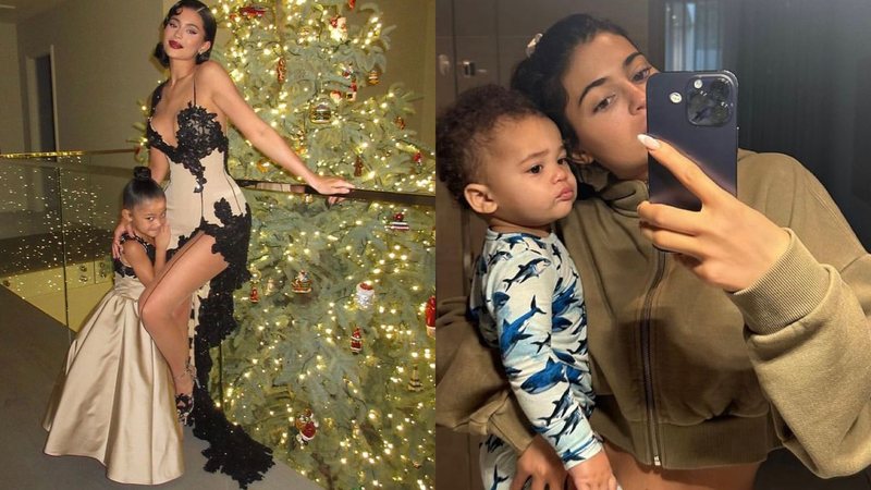 Kylie Jenner com os filhos, Stormi e Aire - Foto: Reprodução / Instagram