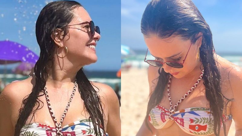 Mari Bridi ostenta corpão definido em dia de praia - Reprodução/Instagram