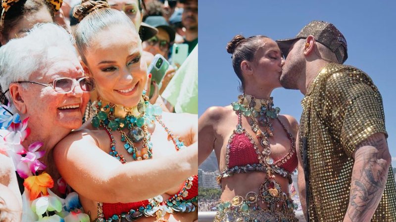 Paolla Oliveira curte bloco de Carnaval com Diogo Nogueira - Reprodução/Instagram/Thaty Aguiar|Leandro Ribeiro