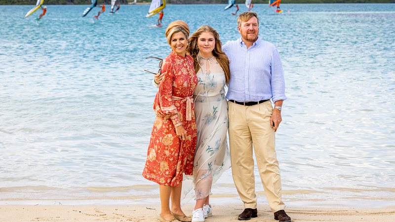 Rainha Maxima, princesa Amalia e Rei Willem-Alexander - Foto: Getty Images