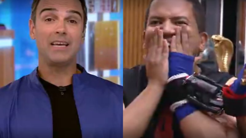 Tadeu Schmidt dá bronca em Bruno durante ao vivo - Reprodução/Globo