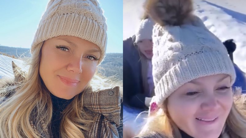 Reação da filha de Eliana em passeio na neve diverte web - Reprodução/Instagram